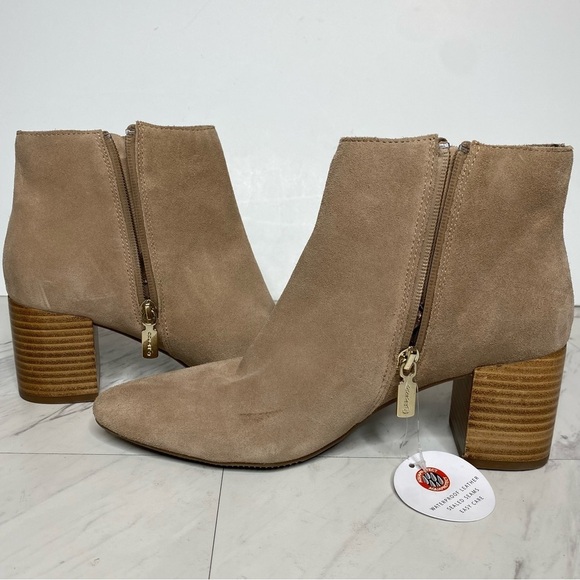 New! Blondo Tasel Tan Suede Pointy Toe Bootie 8M - Picture 6 of 15